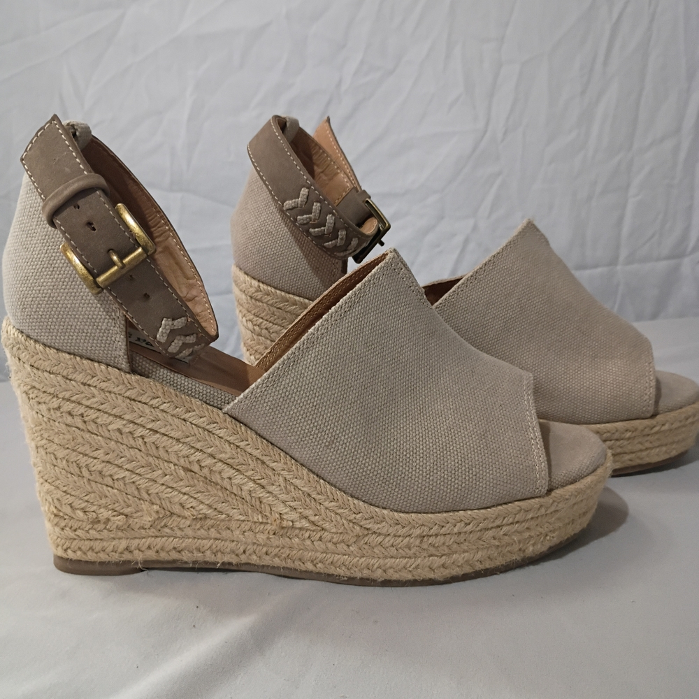 Not Rated Taupe Wedge Sandals